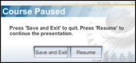 Course Paused window
				  