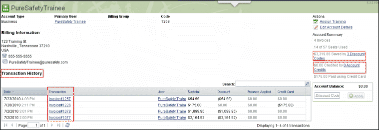 View Account Details
