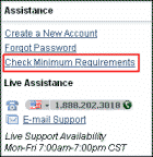 Minimum requirements 
				  