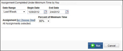 Assignment Completed Under Minimum Time by You Report